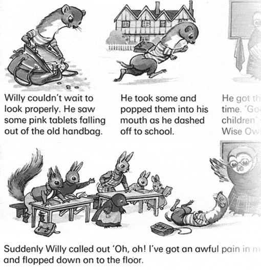 willy weasel eats pills